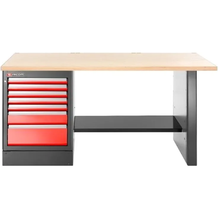Facom JLS3 Werkbank 2,2m Holz 7 Schub. Hoch