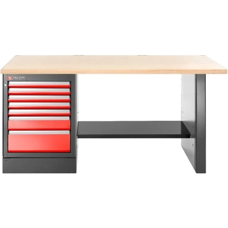 Facom JLS3 Werkbank 2,2m Holz 7 Schub. Hoch