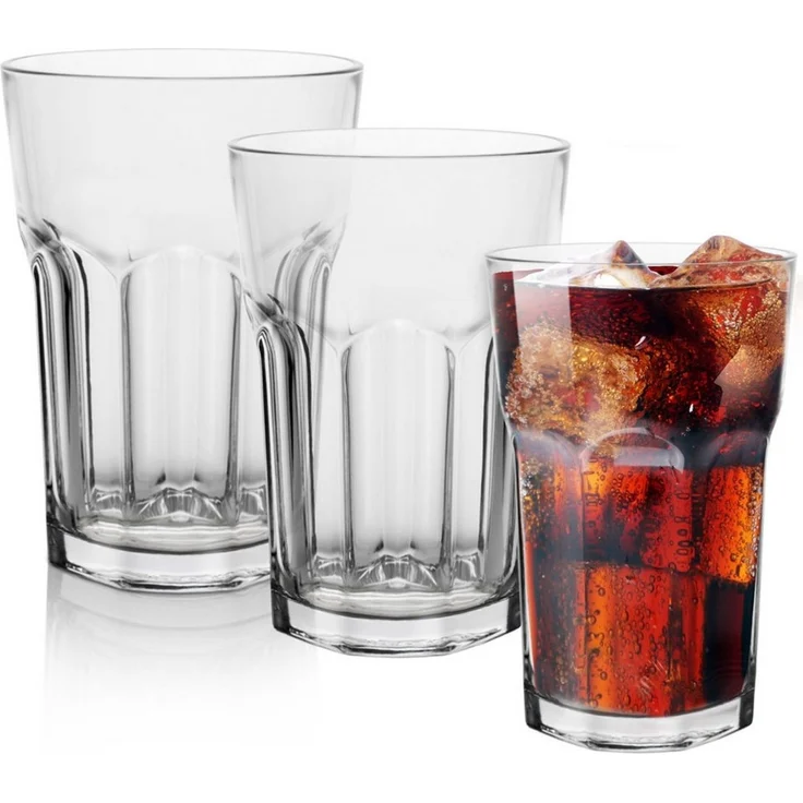 KONZEPT Gläser-Set Wassergläser Set 270/350/410 ml, Trinkgläser Set, Gläser Set Stapelbar, 6-tlg, 6-tlg, 270 ml, Perfekt für Saft, Cocktails, Latte Macchiato – Bild 5