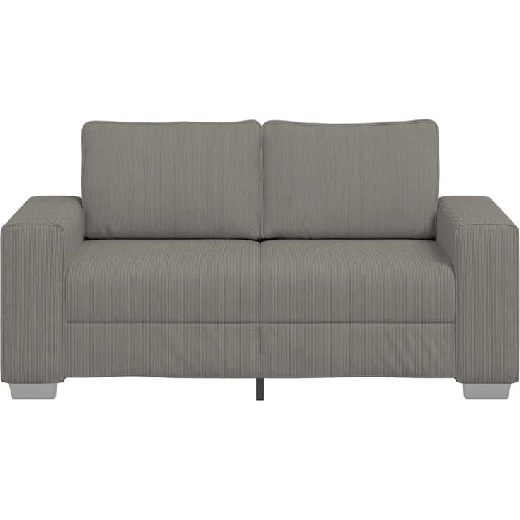 vidaXL Zweisitzer-Sofa Hellgrau 160x77x82 cm Cordstoff 4105193 – Bild 3