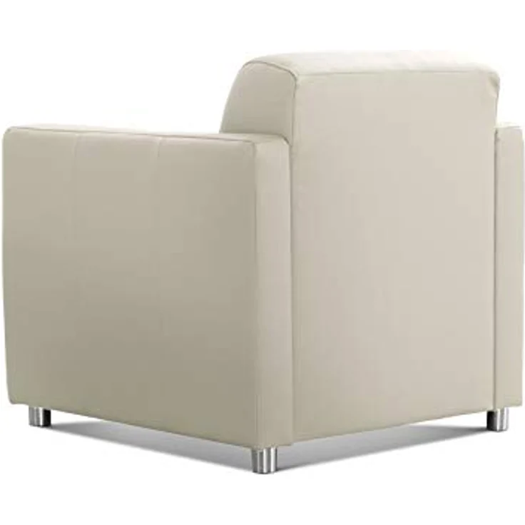 CAVADORE Corianne Sessel, mit Federkern, Ledersessel Design, 78 x 80 x 83, Echtleder: weiß – Bild 6