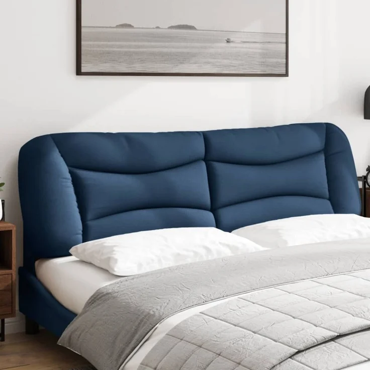 vidaXL Kopfteil-Kissen Blau 180 cm Stoff 374606 – Bild 9