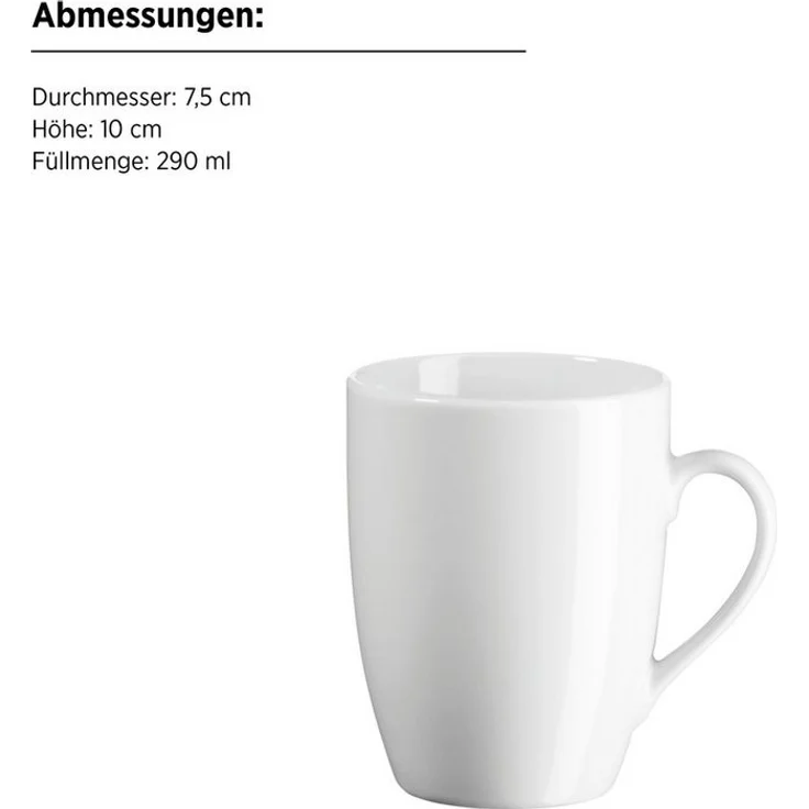 MÄSER Becher BARCA, Kaffeebecher Set, Porzellan, 6-tlg, Porzellan – Bild 2