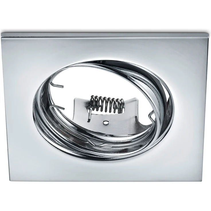 Eckige Einbaustrahler Decke im 4er Set schwenkbar Silber Chrom GU10 – Bild 6