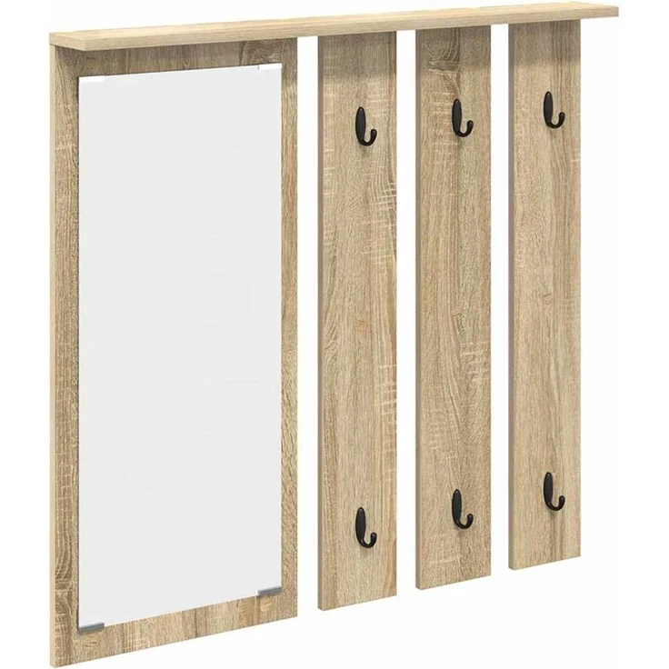 vidaXL Wandmontierter Kleiderständer Sonoma-Eiche 84 x 10 x 80 cm 874493 – Bild 1