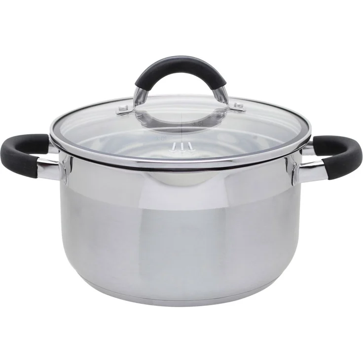 2er Set Edelstahl Kochtopf "Mailand" 3,5L 24x17cm Kochtöpfe Topfset Töpfe 2x Topf + Deckel – Bild 1