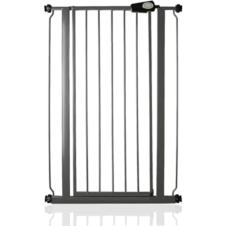 Bettacare Extra hoher Sicherheitsgitter für Kinder und Hunde, 75cm - 83cm, Schiefergrau, Extra hohes Babygitter von 104cm Höhe, Druckmontage-Sicherheitsgitter für Treppen – Bild 2