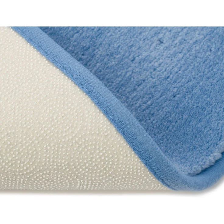 Gözze - Premium Rutschfester Badteppich, RIO, 100% Microfaser, 50x70 cm - Blau – Bild 4