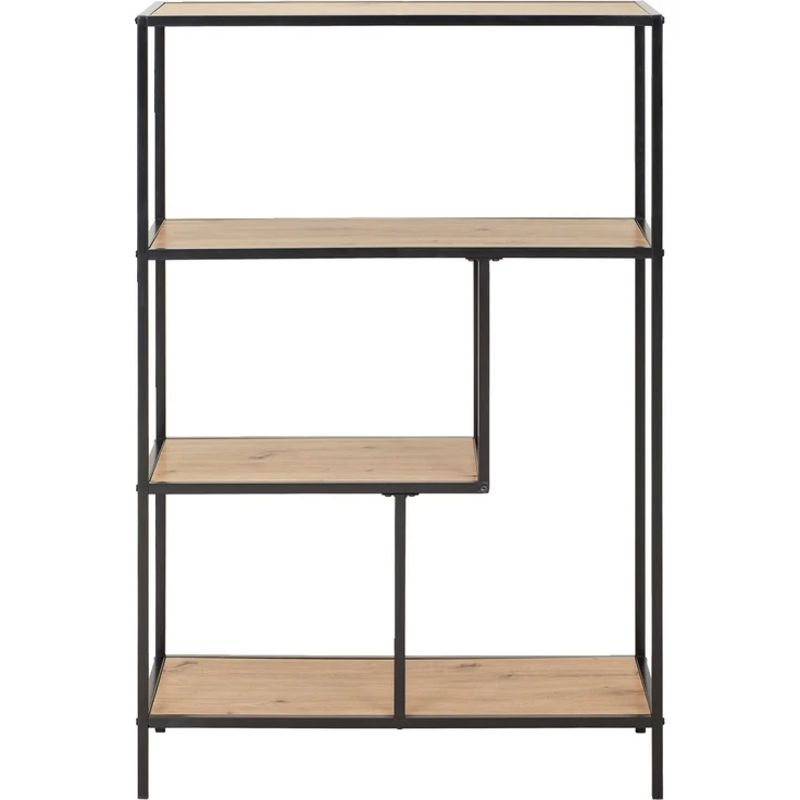 XORA 'ROCKY' Raumteiler Regal (halbhoch), MDF Eiche Artisan, 77 x 115 x 33 cm, mit 4 Fachböden – Bild 3