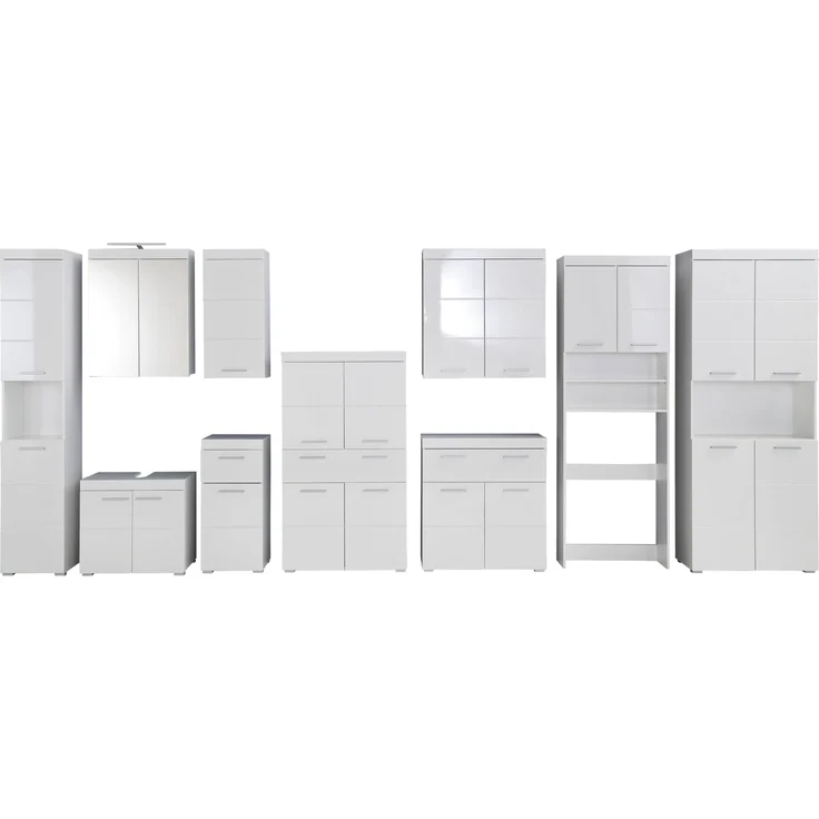 Trendteam 'Amanda' Hochschrank, Holz, Weiß Hochglanz, 190 x 31 x 73 cm – Bild 11