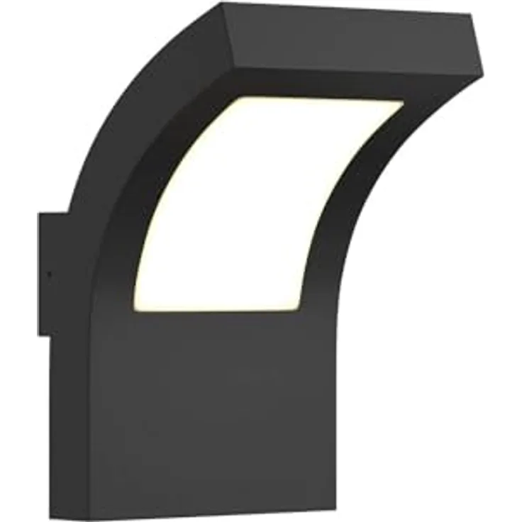 Arcchio LED Wandleuchte Advik, moderne Außenwandleuchte in Schwarz aus Aluminium, 1-flammig, IP65, energiesparend für Terrasse und Garten