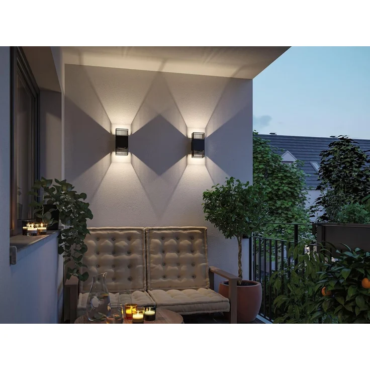 Paulmann 71251 LED Wandleuchte Tharin Schwarz 3000K IP44 – Bild 8