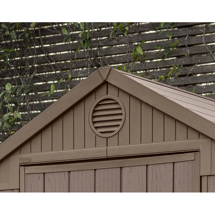 Dmora Gartenhaus Osoyoos, Gartenhütte, Gartenhaus, Werkzeugschuppen, 126x185 h205 cm, Braun – Bild 5