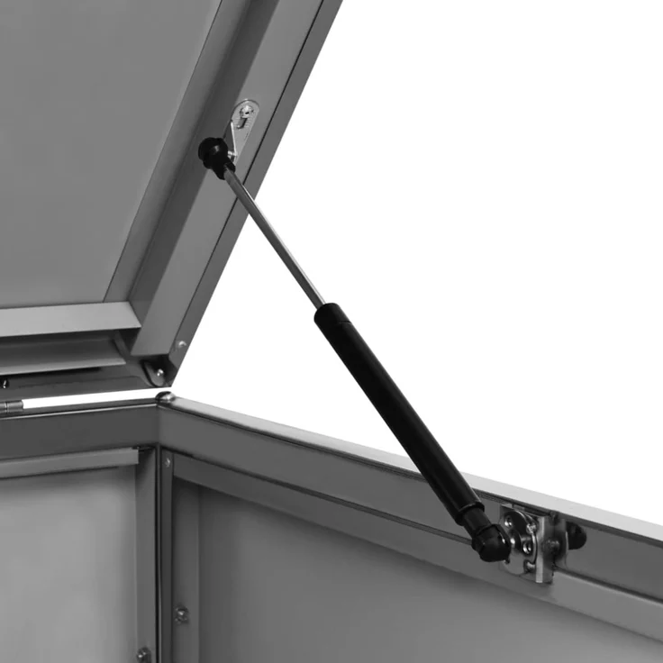 vidaXL Mülltonnenbox für 4 Tonnen 276,5x77,5x115,5 cm Edelstahl 149557 – Bild 10