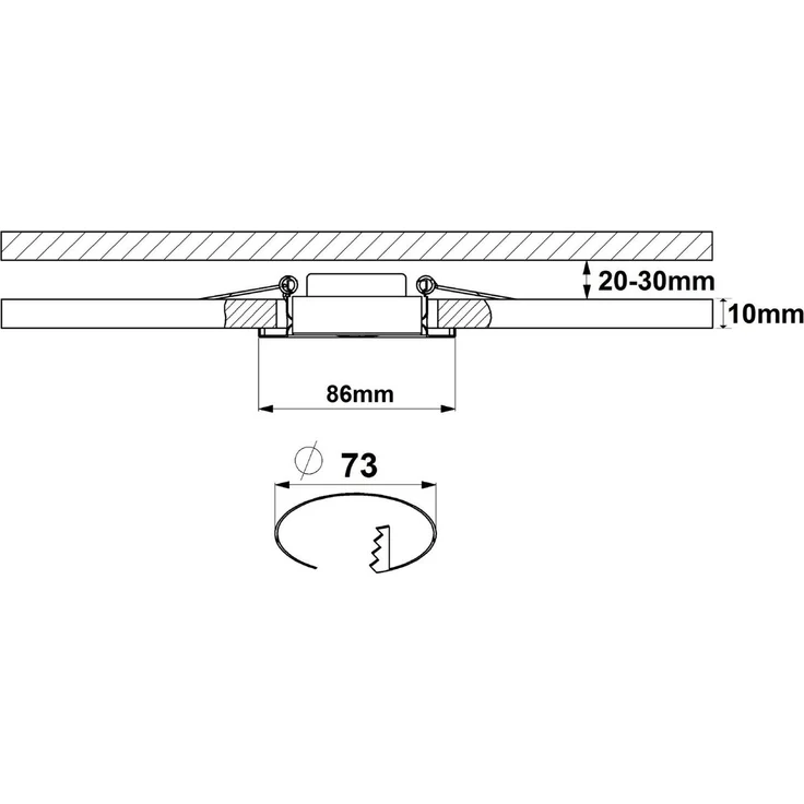 TRANGO LED Einbauleuchte, 6er Set 6729-066MO LED Einbaustrahler in Weiß matt schwenkbar inkl. 6x3000K warmweiß Ultra Flach LED Modul, Einbauspots, Deckenstrahler, Deckenlampe, Badleuchte, Deckenleuchte, Spots – Bild 3
