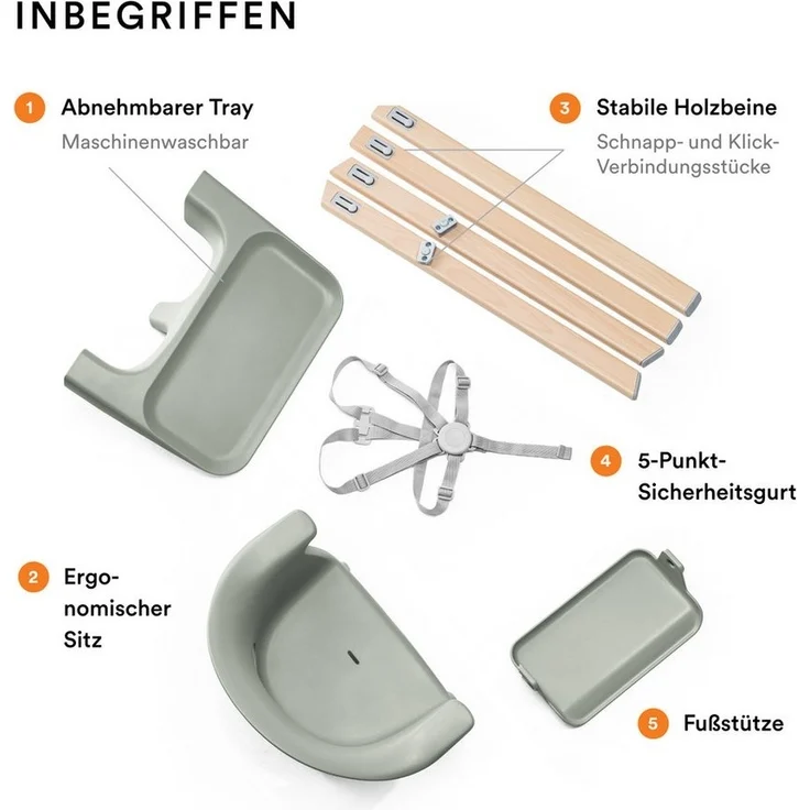 Stokke Hochstuhl Clikk™ Der Kinderhochstuhl für kinderleichte Mahlzeiten ab 6 Monate – Bild 2