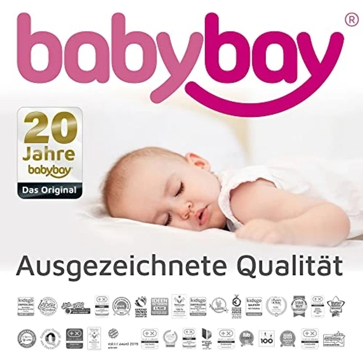 babybay Verbindungsbacken zum Laufstall passend für Modell Original, Midi, Maxi und Boxspring, beige lackiert – Bild 6