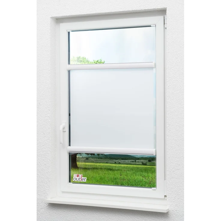 Lysel Outlet Glasleistenrollo verspannt Tageslicht, (B x H) 85cm x 175cm in weiß/reinweiß – Bild 1