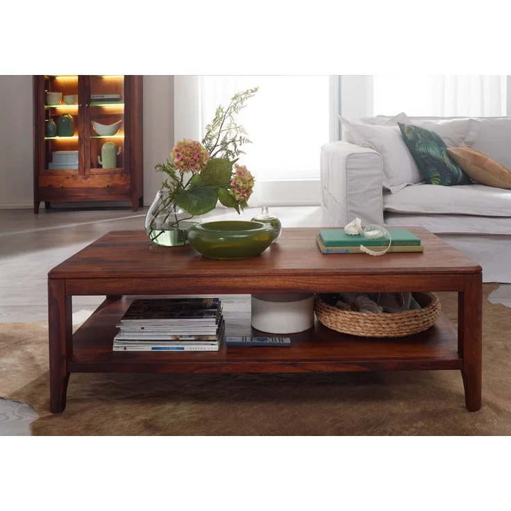 Couchtisch Sheesham 120x70x40 walnuss geölt BROOKLYN #11 – Bild 3
