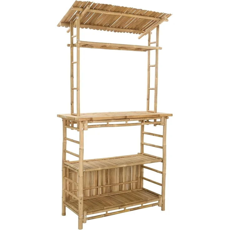 vidaXL Outdoor Bartisch Natur 110 x 50 x 210 cm Bambus 42028062 – Bild 9