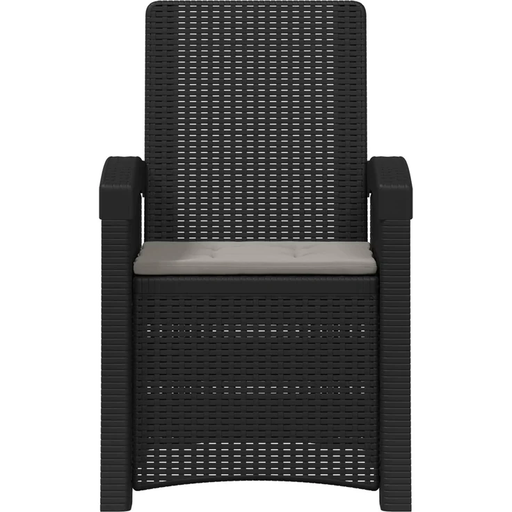 vidaXL Liegesessel Garten Rattan-Optik 2 Stk. Anthrazit und Hellgrau 8012019 – Bild 5