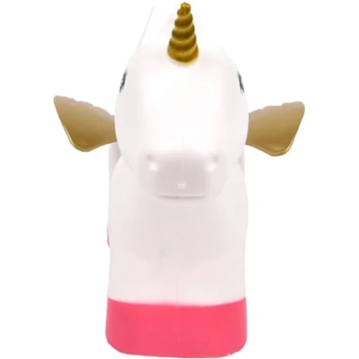 Süße Einhorn Gießkanne 1,7L in Rosa Weiß Gold. Kunststoff Kanne mit Flügeln – Bild 5