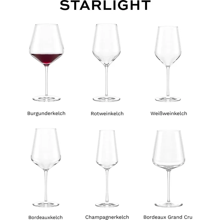Stölzle Lausitz STARLIGHT Burgunderkelch 820 ml 6er Set – Bild 7