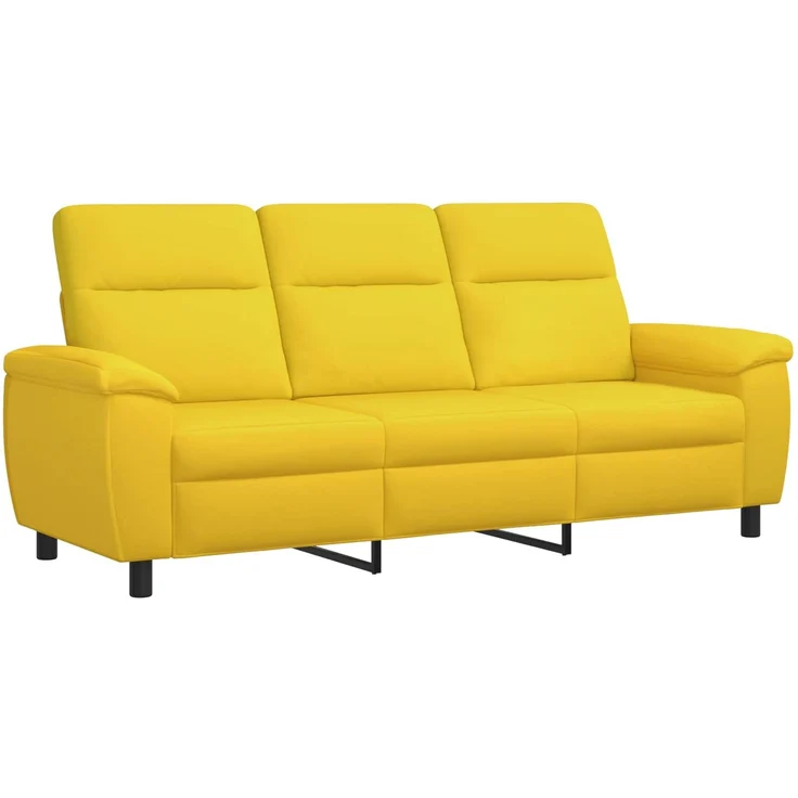 vidaXL Sofa Helles Gelb 214 x 90 x 95 cm Stoff 42040974 – Bild 1