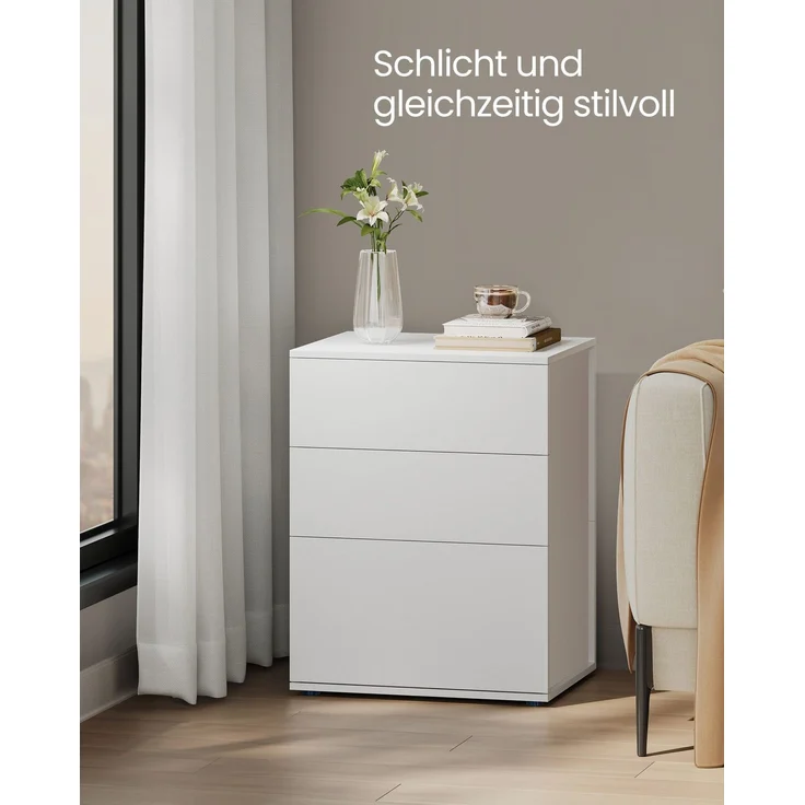VASAGLE Nachttisch (2-St), werkzeuglose Montage,Beistelltisch,Nachtschrank 2er set – Bild 4