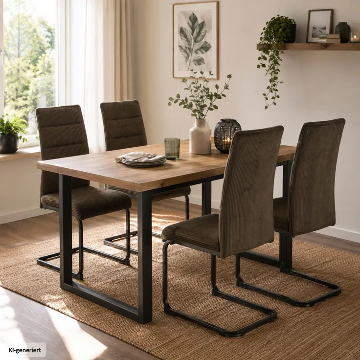 Schwingstuhl SallyP braun cord