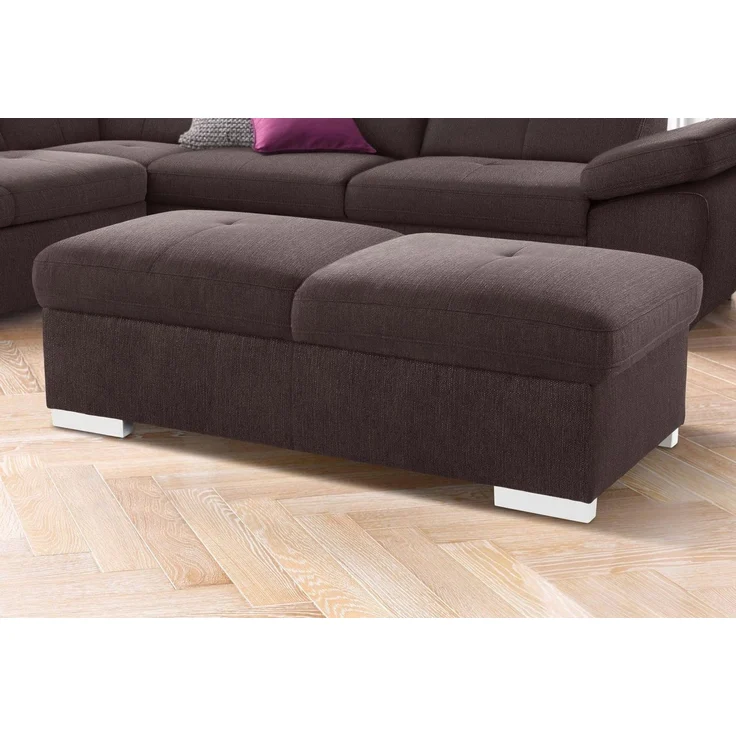 exxpo - sofa fashion Hocker Spring Bankhocker, guter Sitzkomfort und tolle Verarbeitungsdetails, aus Luxus-Microfaser +Simply Clean - für besonders einfache Reinigung! – Bild 2