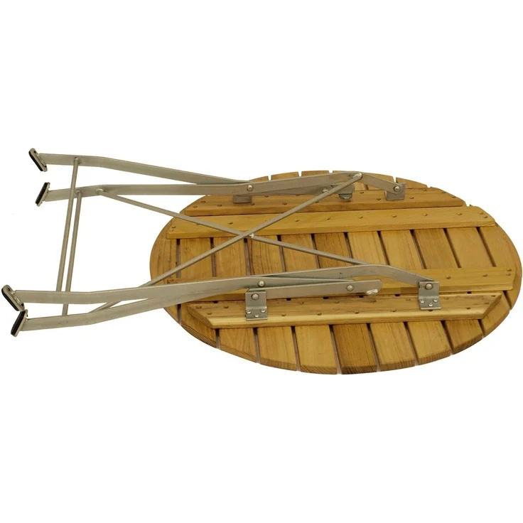 DEGAMO PASSAU II Garnitur 3-teilig, Metall + Robinie, verzinkt/natur, Tisch 77cm rund – Bild 5