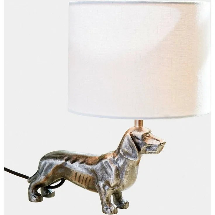 Mirabeau Tischleuchte Tischlampe Wendrel antiksilber/creme