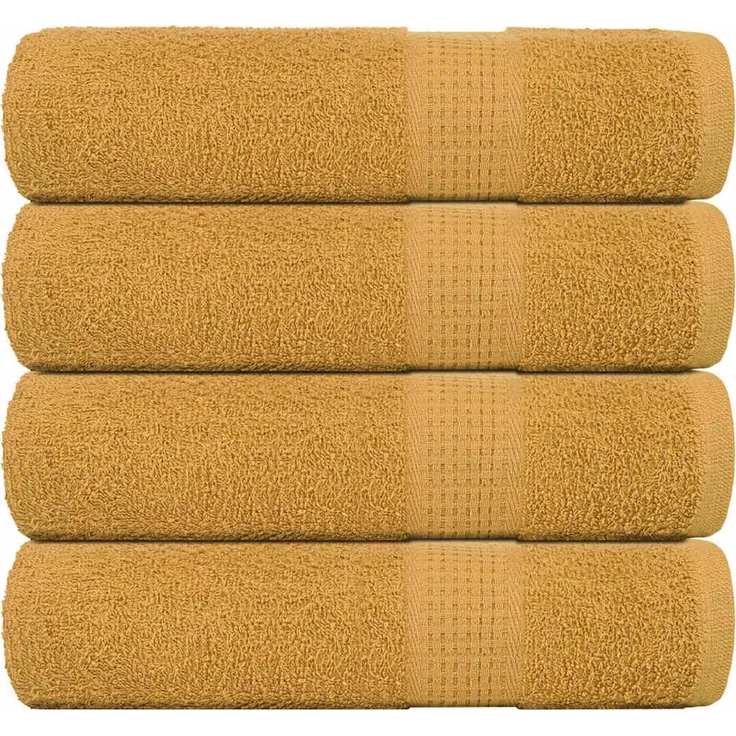 vidaXL Duschtücher FROGN 4 Stk. Gold 70x140 cm 360 g/m² 136810 – Bild 1