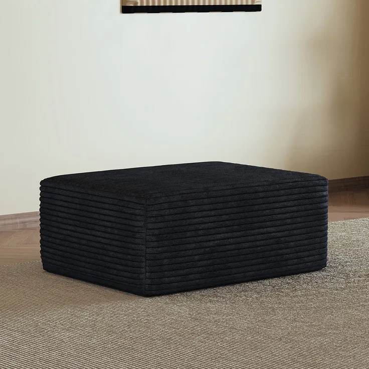 Y165-OTTOMAN-BLACK 1 ottoman Black--Schwarz--70x95x40cm--YOUDENOVA
