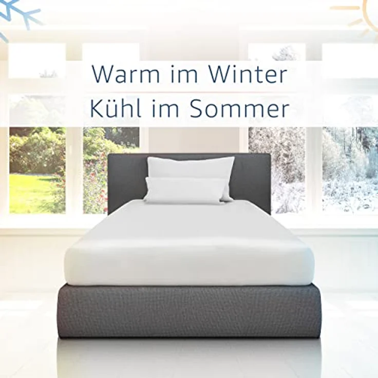 Amago - Spannbetttuch, 50 cm Steg, 100 prozent Baumwolle, 120x200 cm - Weiß – Bild 7