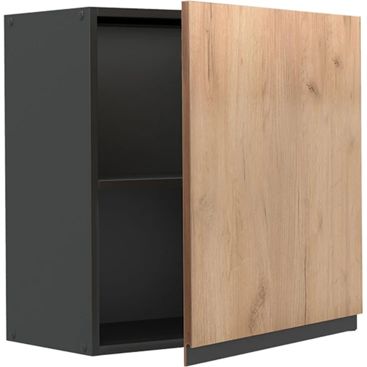 Hängeschrank R-Line Goldkraft Eiche/Anthrazit 60 cm mit 1 Tür Vicco – Bild 4