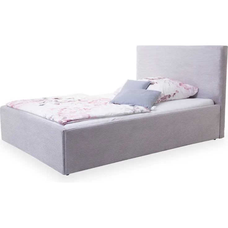 Polsterbett HARPER SANDAKAN LF 140x200 cm silber Doppelbett