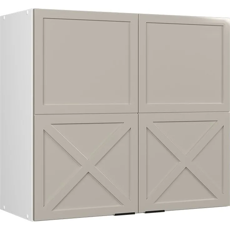 Küchenglasschrank Fame-Line GrauBeige 80 cm Vicco