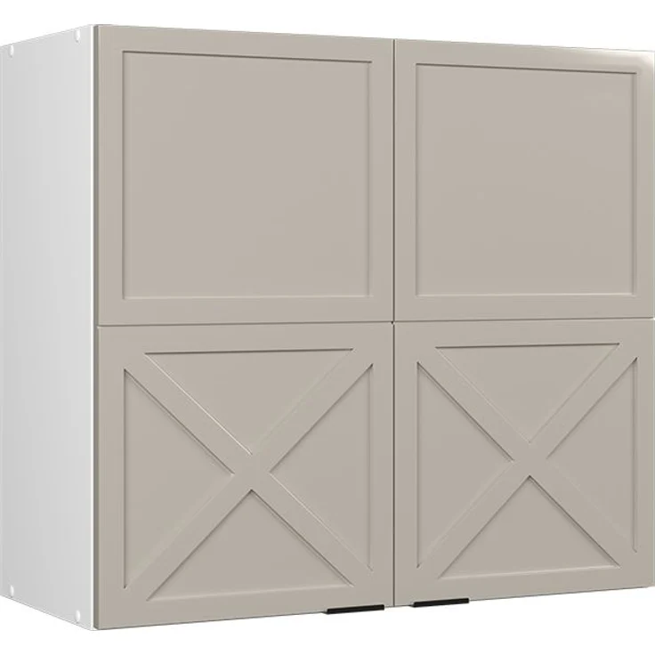 Küchenglasschrank Fame-Line GrauBeige 80 cm Vicco – Bild 1