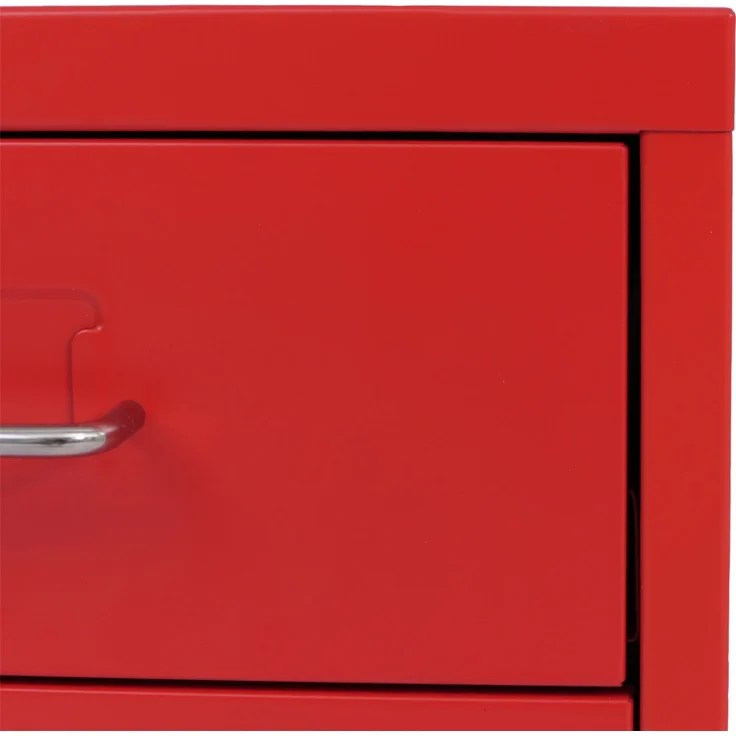 Rollcontainer Boston T851, Schubladenschrank Stahlschrank, 110x28x41cm 10 Schubladen ~ rot – Bild 4