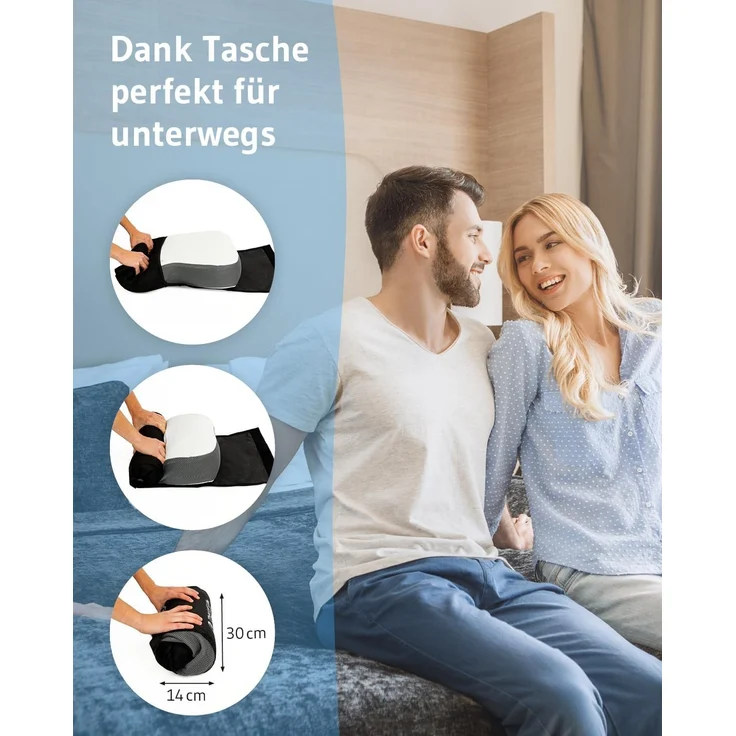 ReCharge Nackenkissen mit Bambus-Aktivkohle und Visco Schaum – Bild 2