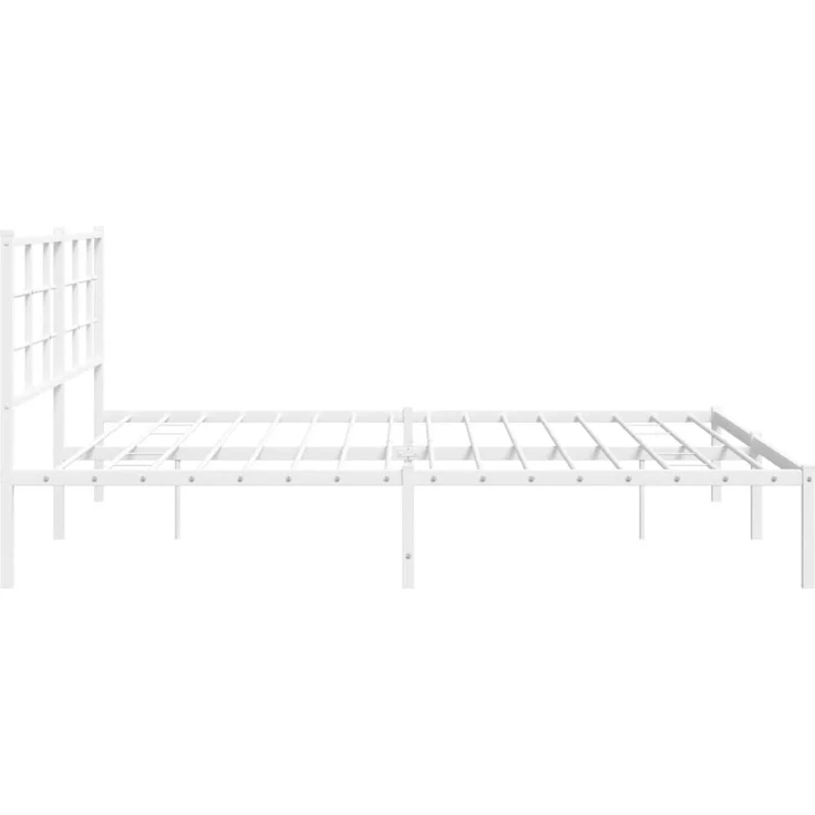 Doppelbett, Bettgestell Modernen mit Kopfteil Metall Weiß 180x200 cm d779e – Bild 6