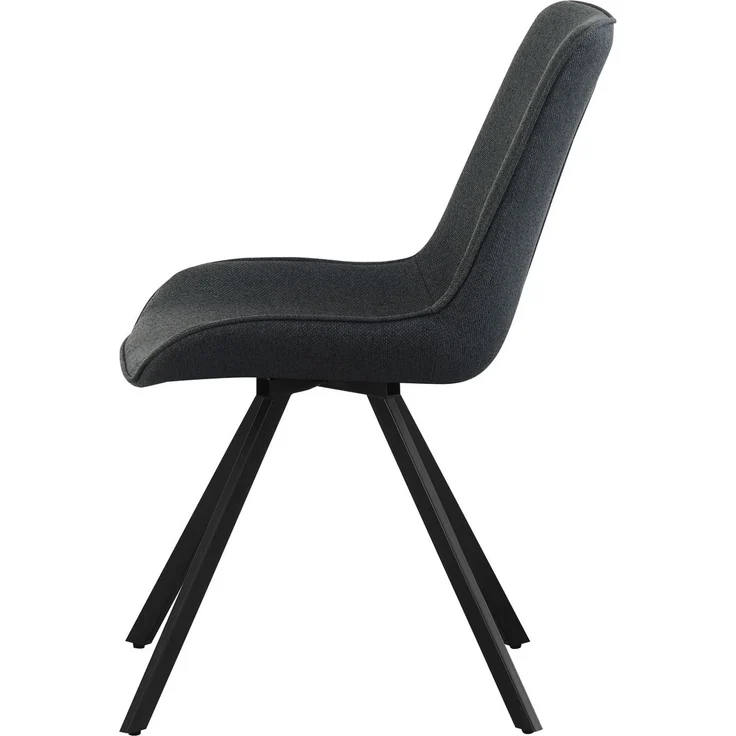 Drehstuhl 2er Set Rio Stühle in Anthrazit - gemütliches Design - B/H/T: 52x85x61 cm – Bild 6