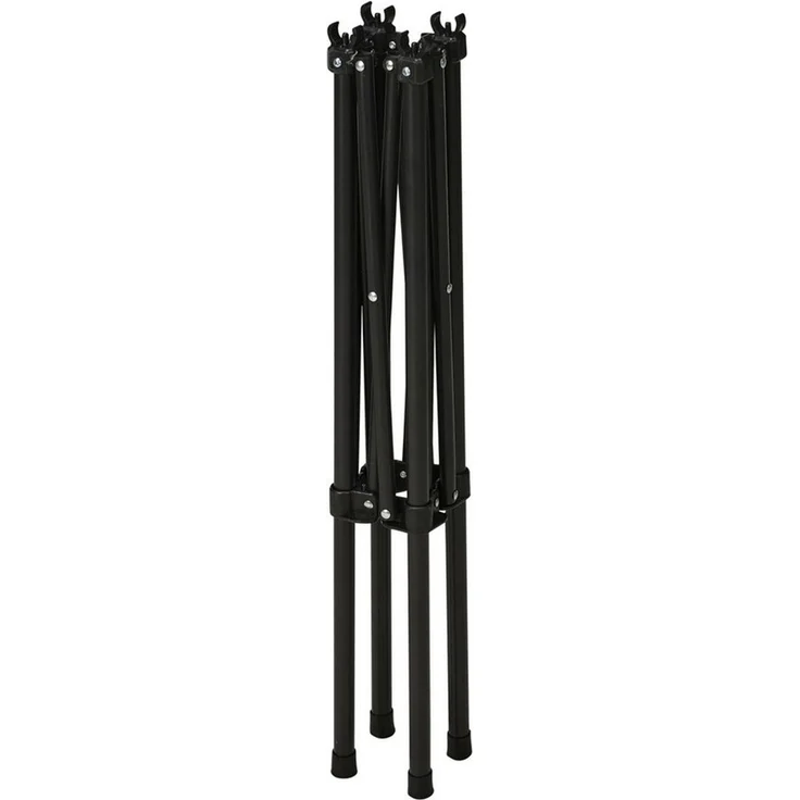Spetebo Campingtisch Klapptisch schwarz mit Tragetasche - mit einrollbarer Tischplatte (Anzahl, 1-St, Stück), platzsparend verstaubar – Bild 4