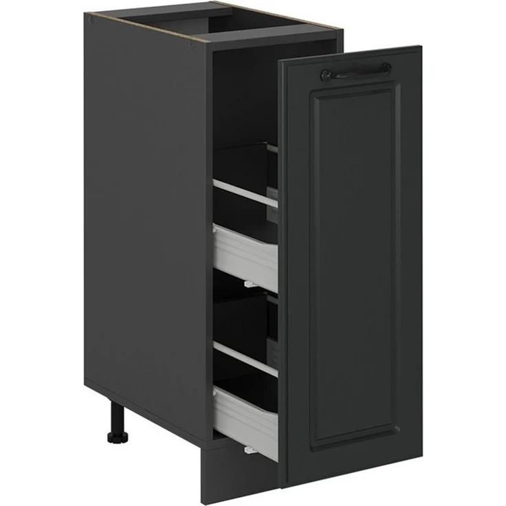 Apothekerschrank R-Line Anthrazit Landhaus 30 cm ohne Arbeitsplatte Vicco – Bild 3
