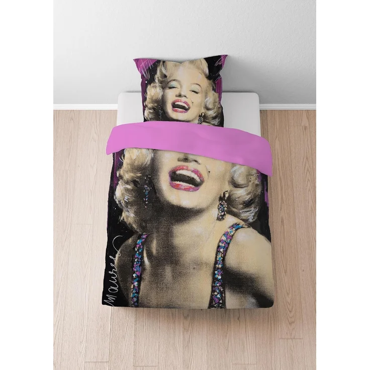 SID MAURER Mikrofaser Bettwäsche 0561802 MARILYN MONROE PINK, natur, 1x 155x220 cm + 1x 80x80 cm – Bild 5
