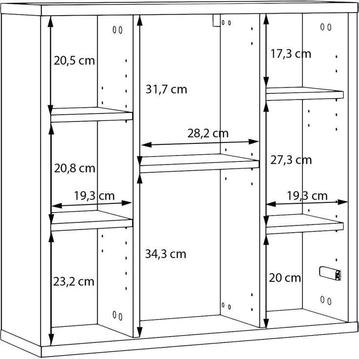 Badezimmerspiegelschrank >ALICE SPRINGS< in Taupe / Spiegel - 74,5x72x23,8cm (BxHxT) – Bild 8