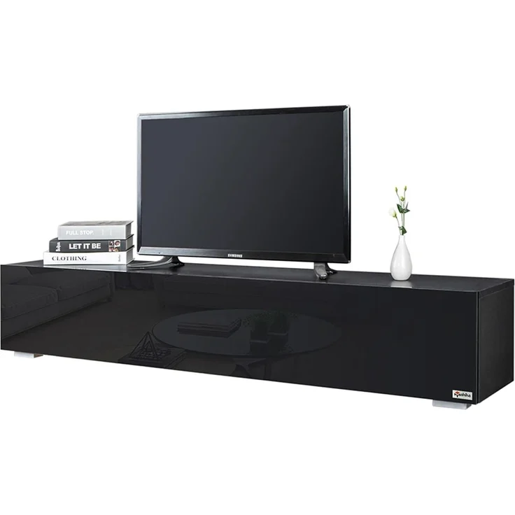 Makika TV Lowboard / Fernsehtisch - Schwarz Hochglanz – Bild 4