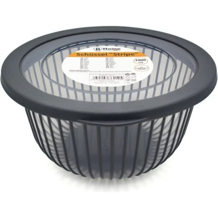 Aufbewahrungsschüssel mit luftdichtem Deckel in Stripe-Design - Anthrazit 1000 ml – Bild 2